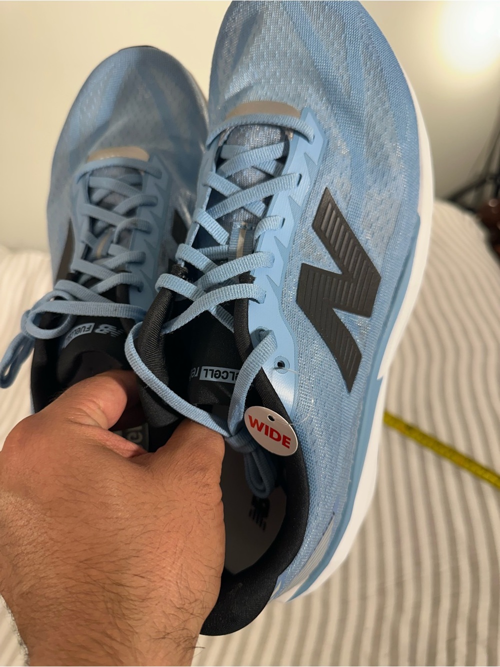 New Balance Men’s Rebel FuelCell Sky Blue Trainers sneakers wide 2E size 13